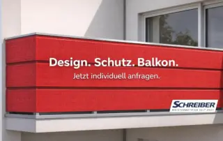 Sichtschutz für Balkon und Terrasse vom Meisterbetrieb Schreiber