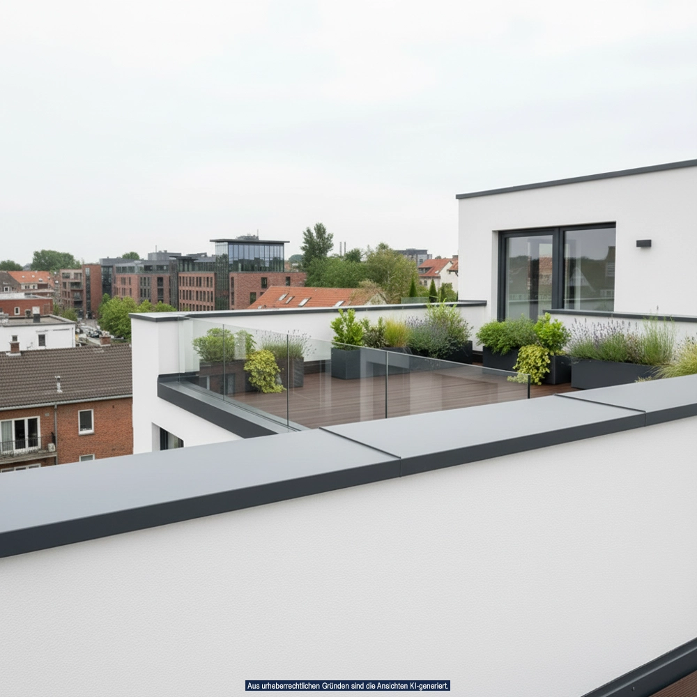 Balkon/Terrasse -Mauerabdeckungen aus Aluminium vom Meisterbetrieb