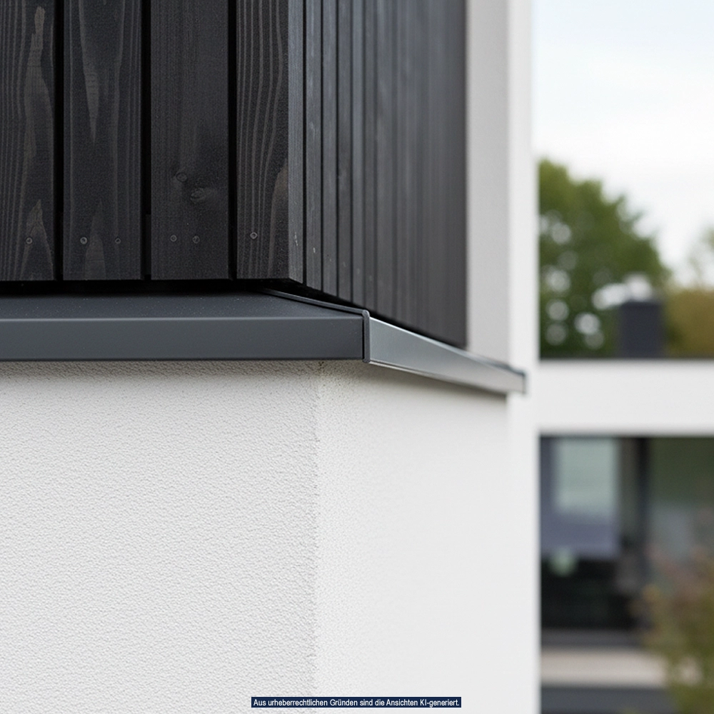 Weitere Detailansicht: Mauerabdeckungen aus Aluminium vom Meisterbetrieb Schreiber