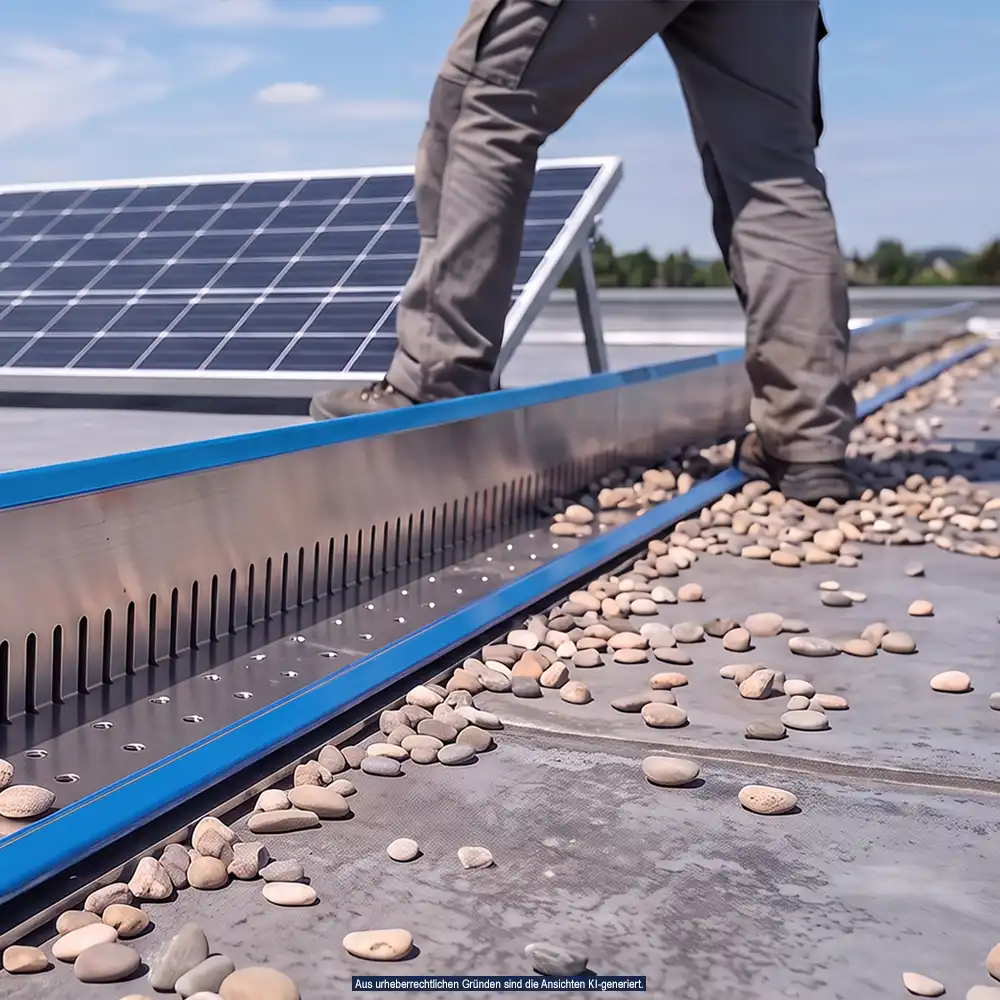 Kiesfangleiste aus 1,5 mm Aluminium für Flachdächer direkt vom Hersteller